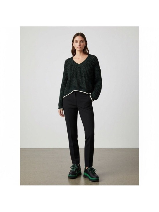Wilfred Sweaters - Wilfred Aritzia Eleanor black/botany chunky knit sweater size large NWT